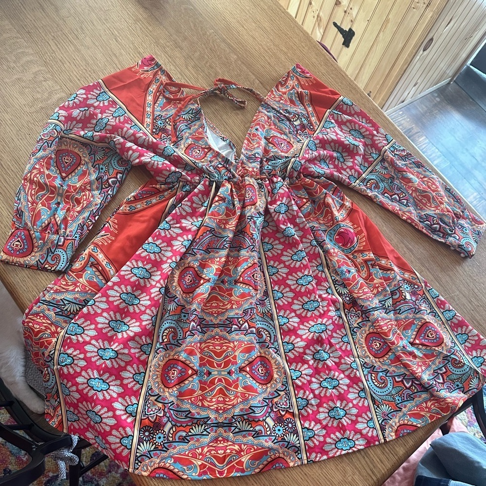 ** SOLD**Boho NWOT Summer Dress, long sleeve, size Small - Picture 9 of 16